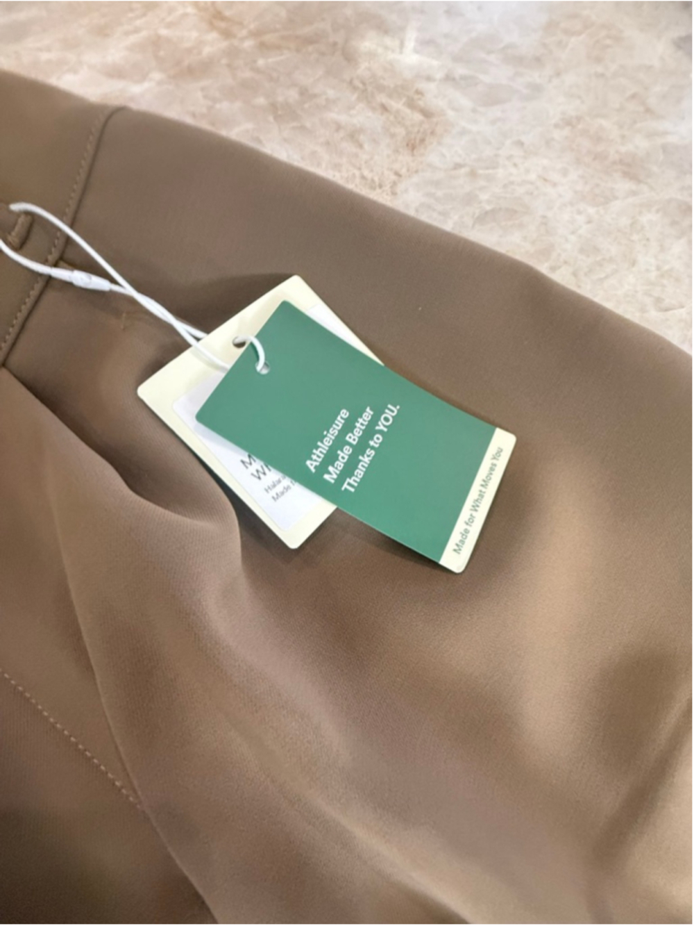Halara Petite Brown Wide Leg Pants MP, ankle length, neutral athleisure - Picture 3 of 10